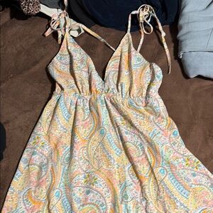 Colorful Paisley Print Dress